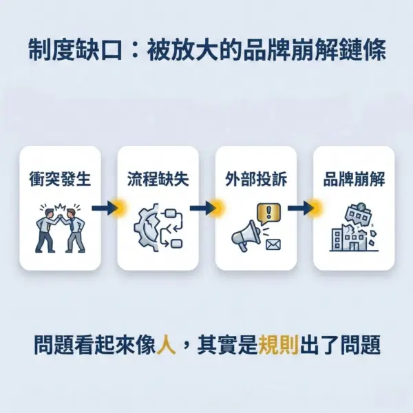 職安與雇主品牌：分析從衝突發生到品牌崩解的鏈條，強調規則治理的重要性。